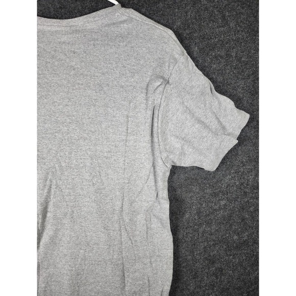 Kustom Shirt Mens XL Gray Regular Fit Short Sleeve Stretch V Neck Y2K NWT - Picture 12 of 12